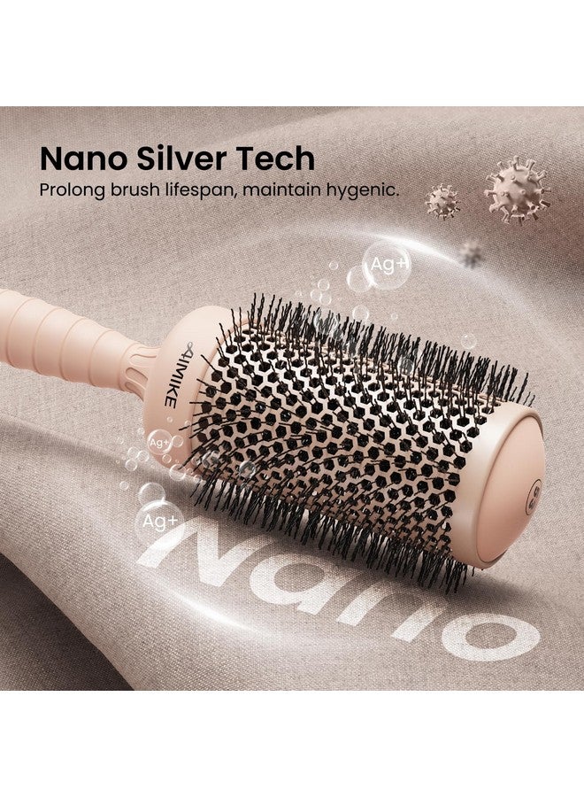 AIMIKE Round Hair Brush, 2.1 inch Nano Ion Thermal Ceramic Tech, Large Round Brush for Blow Drying & Styling, Maximum Volume and Shine, Barrel 2.1 inch, for Thick Curly Hair, Unisex - Image 2