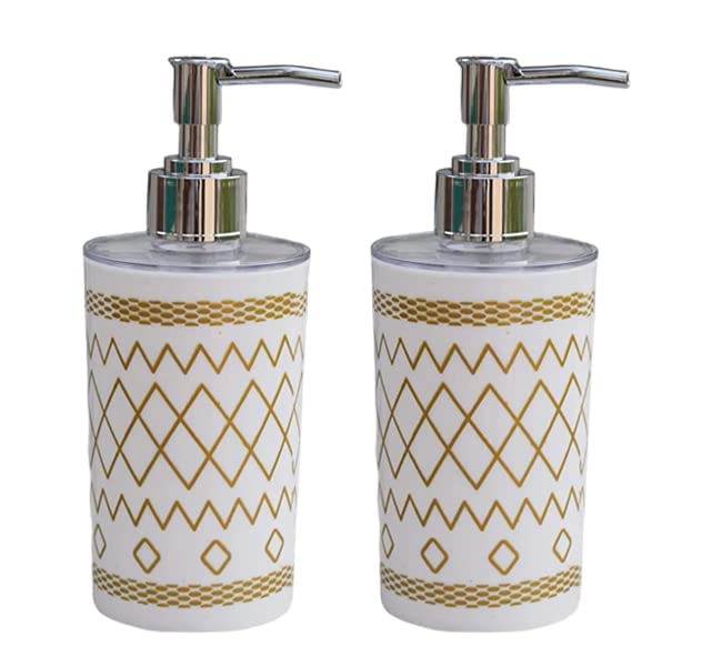 HARISTAR Liquid Soap Dispenser/Shampoo/Bottle Set with Pump for handwash in Bathroom, Kitchen Sink Chrome Finish top (Glitter White) - Image 5