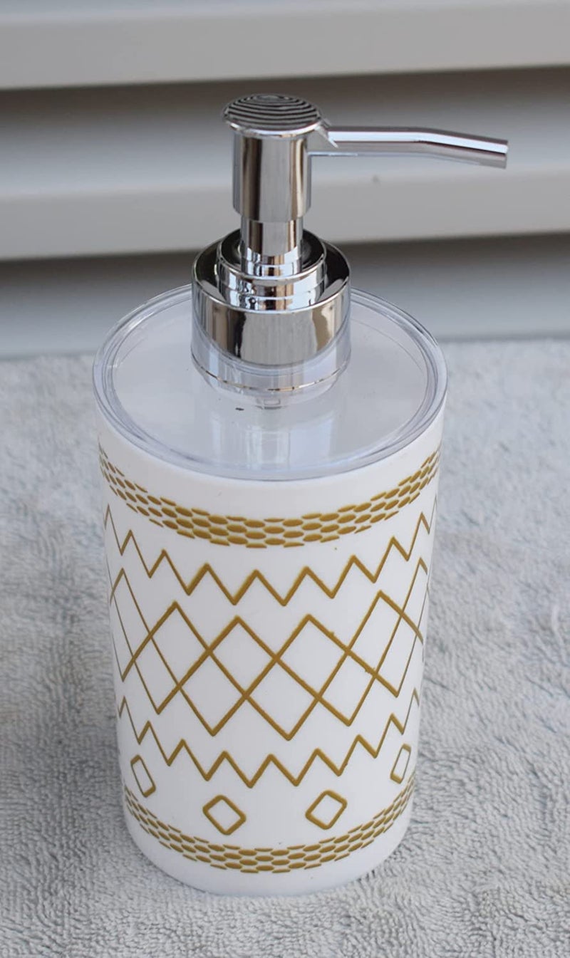 HARISTAR Liquid Soap Dispenser/Shampoo/Bottle Set with Pump for handwash in Bathroom, Kitchen Sink Chrome Finish top (Glitter White) - Image 3
