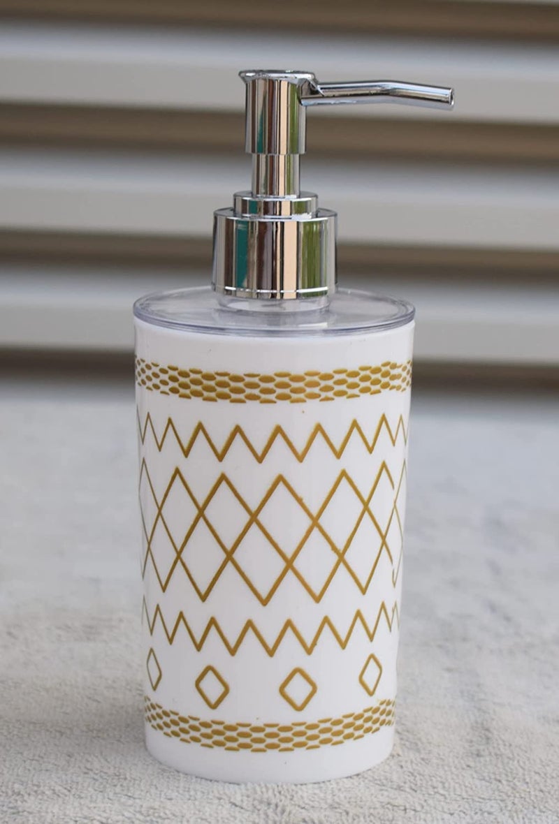 HARISTAR Liquid Soap Dispenser/Shampoo/Bottle Set with Pump for handwash in Bathroom, Kitchen Sink Chrome Finish top (Glitter White) - Image 4