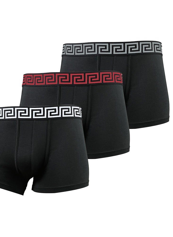 ZAAS - Mens Boxer Shorts Soft Cotton Men Pack Breathable Mens Underwear (Pack of 3) - Image 1