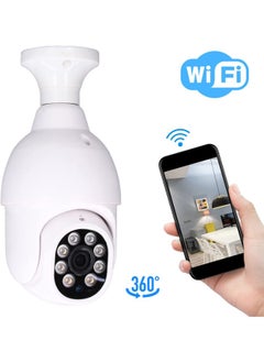 Plynox 1080P Security Wireless Camera, Light Bulb Security Camera 360 Degree 2.4GHz & 5G WiFi IP Camera for Home Indoor Outdoor Security, Human Motion Detection and Alarm Two Way Talk  - Image 1