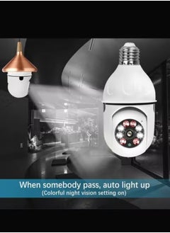 Plynox 1080P Security Wireless Camera, Light Bulb Security Camera 360 Degree 2.4GHz & 5G WiFi IP Camera for Home Indoor Outdoor Security, Human Motion Detection and Alarm Two Way Talk  - Image 3