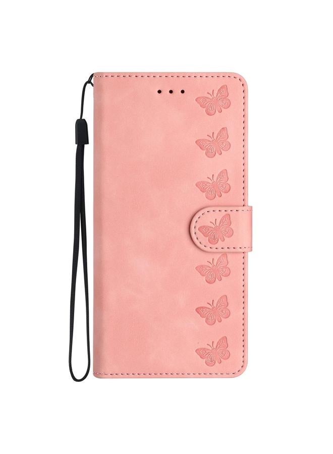 S-TOP Case For iPhone 16e Seven Butterflies Embossed Leather Phone Case - Image 2