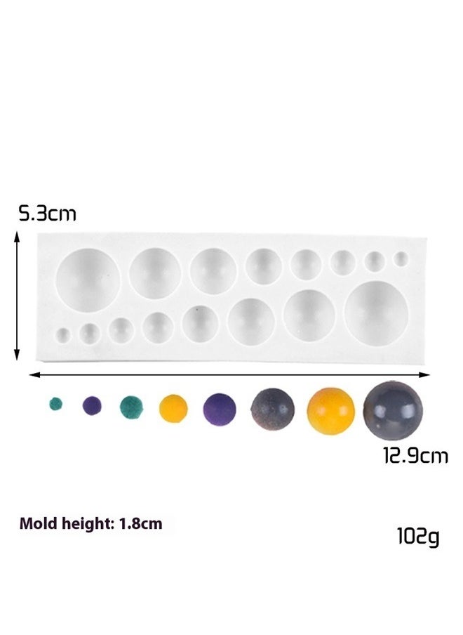 yongsheng Round Silicone Fondant Mold Grey，Gem Silicone Mold, Round Resin Pendant Mold Clear Round Silicone Mold for Earrings Jewelry Making Casting Craft  - Image 3
