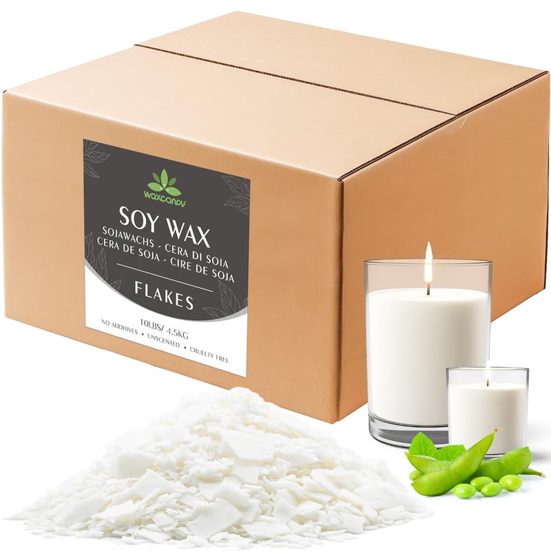 Waxcanpy Soy Wax Flakes, Waxcanpy Natural Candle Wax, Organic Soy Wax for Candle Making from Farm, No Additives, Harmless and Pure (5lb) - Image 1