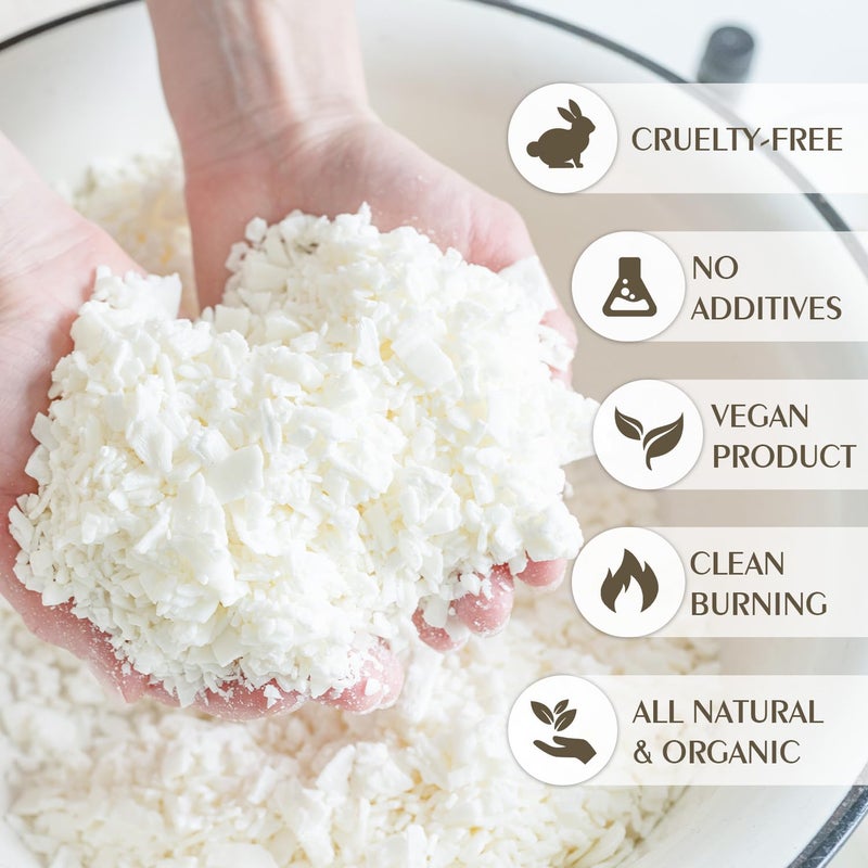 Waxcanpy Soy Wax Flakes, Waxcanpy Natural Candle Wax, Organic Soy Wax for Candle Making from Farm, No Additives, Harmless and Pure (5lb) - Image 3