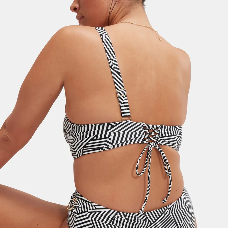 speedo Women's Shaping Printed Asymmetric Swimming Top