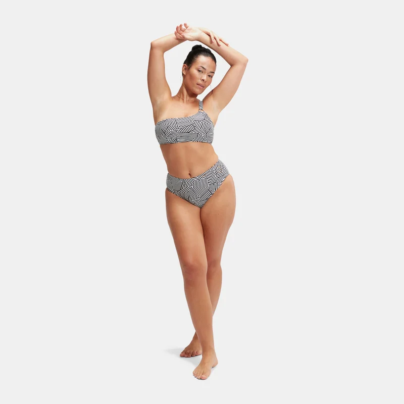 speedo Women's Shaping Printed Asymmetric Swimming Top