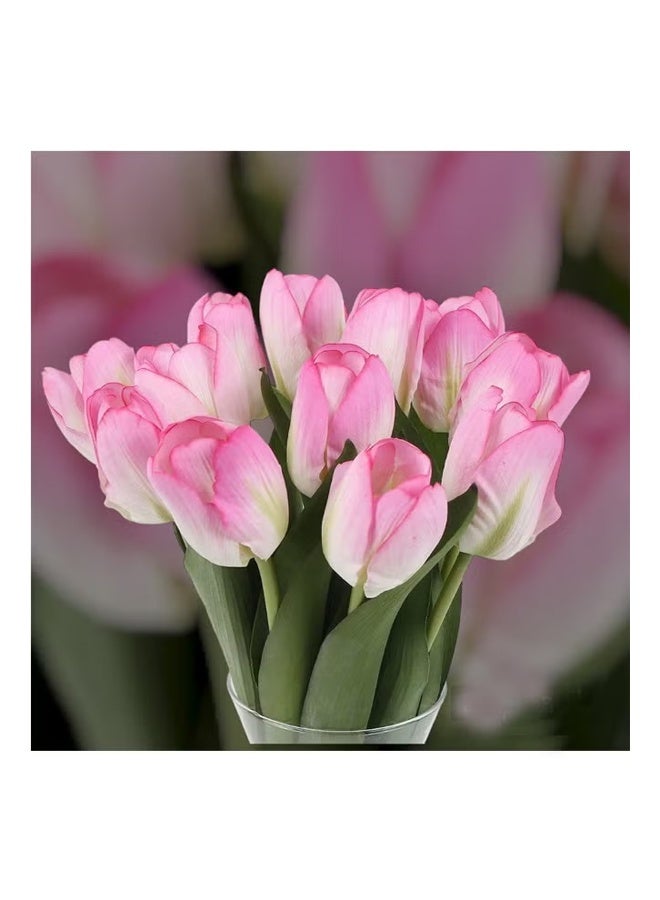 ZCM-HAPPY a set of 10 pieces Mini Tulips Artificial Flowers - Image 3