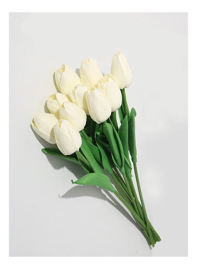 ZCM-HAPPY a set of 10 pieces Mini Tulips Artificial Flowers - Image 5