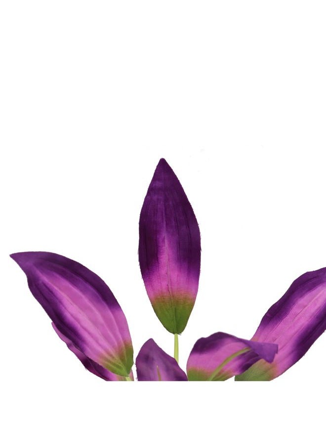 DVHEY Silk Aquarium Plants for Betta Fish Tank, 2 Pcs 8 Inch Small Silk Aquarium Plant Aquatic Water Grass Decoration, Purple - Image 4