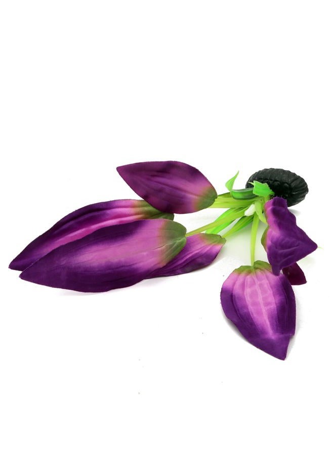 DVHEY Silk Aquarium Plants for Betta Fish Tank, 2 Pcs 8 Inch Small Silk Aquarium Plant Aquatic Water Grass Decoration, Purple - Image 3