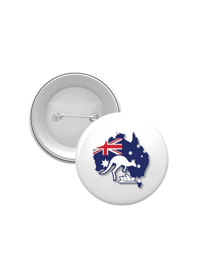 Australia Day Button Badge For Jackets-Bags And Backpacks-Australia Day Pin Badge-Perfect For Parties And Events-Celebrate The Australia Day - Image 1