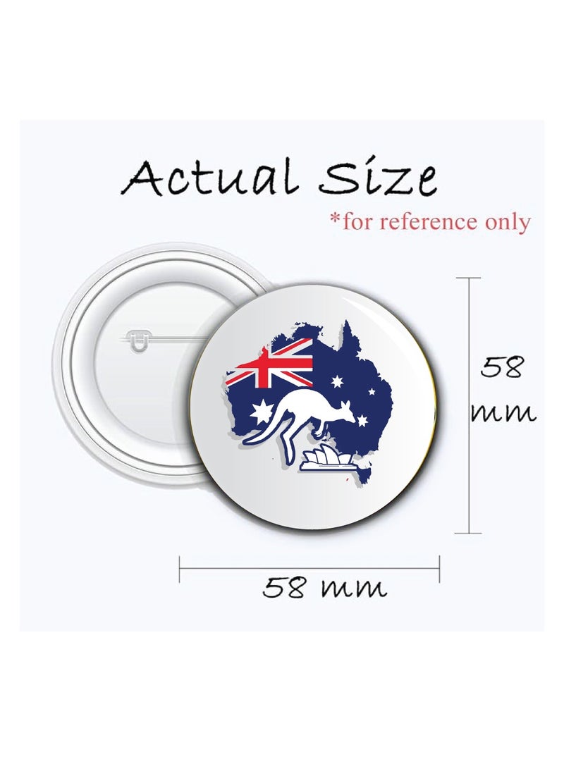 Australia Day Button Badge For Jackets-Bags And Backpacks-Australia Day Pin Badge-Perfect For Parties And Events-Celebrate The Australia Day  - Image 3
