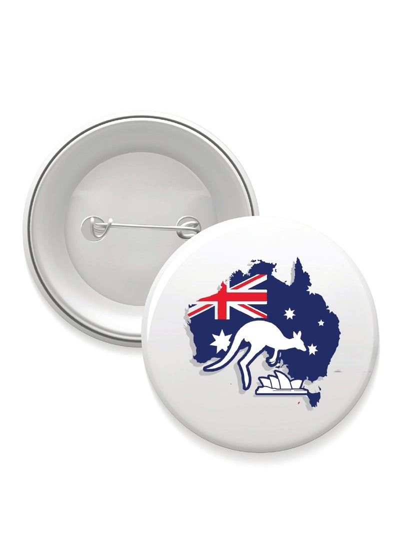 Australia Day Button Badge For Jackets-Bags And Backpacks-Australia Day Pin Badge-Perfect For Parties And Events-Celebrate The Australia Day  - Image 1