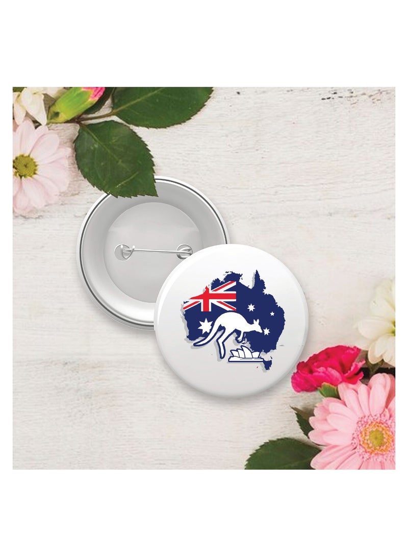 Australia Day Button Badge For Jackets-Bags And Backpacks-Australia Day Pin Badge-Perfect For Parties And Events-Celebrate The Australia Day  - Image 2
