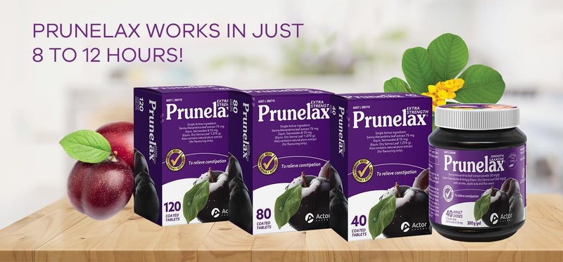 Prunelax Tablets  Extra Strength Natural Laxative Supplement Containing High Strength Senna for Constipation Relief  Restore Normal Bowel Motion120 Tablets - Image 2
