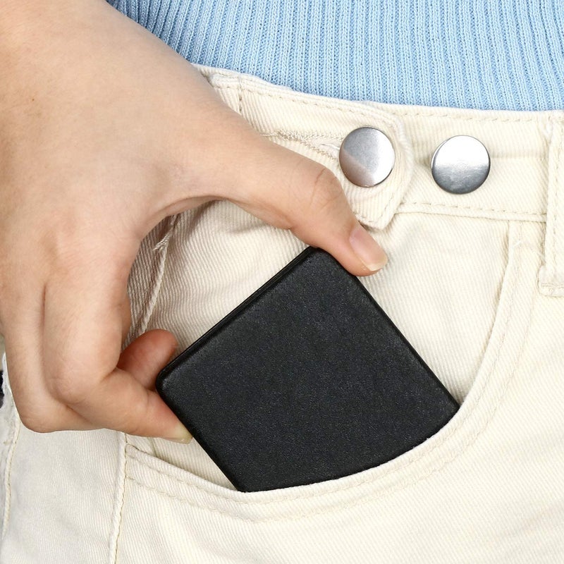 WOODONICK STORE WOODONICK Compact Mirror Pocket Mirror Portable Travel Mini Mirror Hand Folding Mirror DoubleSided with 2 x 1x Magnification for Woman Travel Makeup Mini Mirror Rectangle  - Image 3