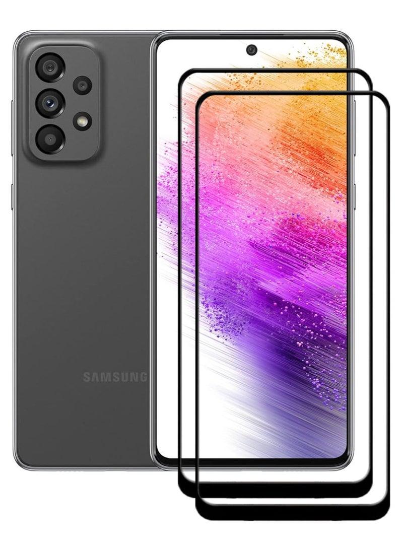 ACLIX 2 Pieces Antistatic ESD Dustproof Premium Quality High Definition Tempered Glass Screen Protector Designed For Samsung Galaxy A73 5G - Image 1
