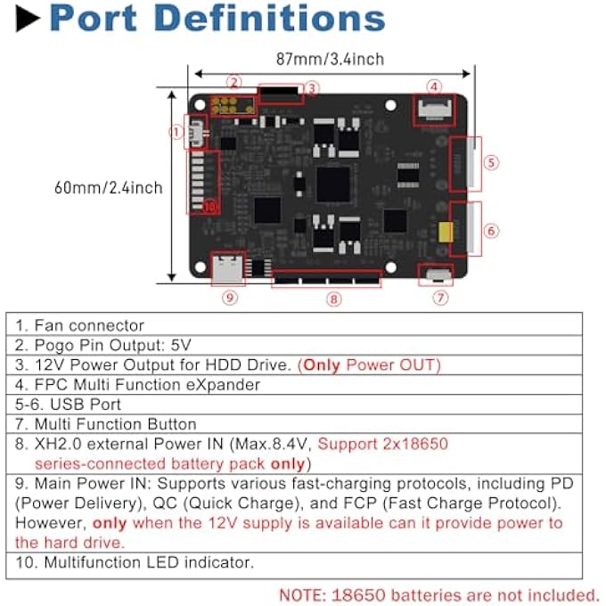 UPS GEN 6 POWER SUPPLY UNINTERRUPTIBLE UPS HAT FOR RASPBERRY PI 5/4B - Image 2
