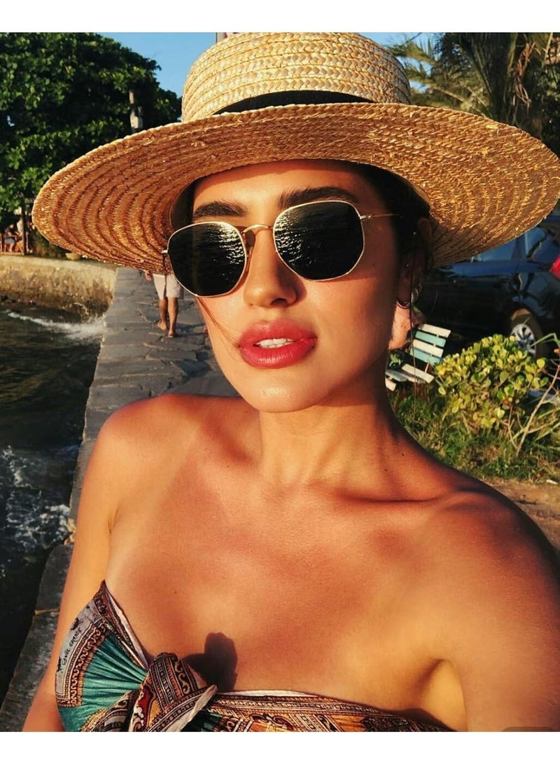 سفينة النور نظارات شمسية ريترو مستقطبة للرجال والنساء - إطار معدني، حماية من الأشعة فوق البنفسجية - Image 2