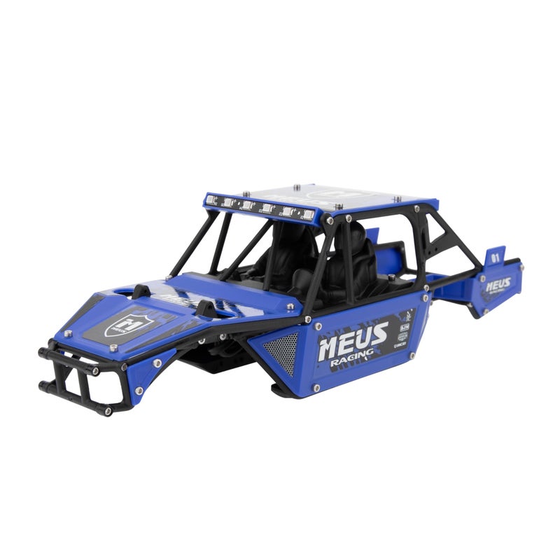 MEUS RACING Mantis24 Body with Roll Cage for Axial 1/24 SCX24 RC Crawler (Blue) - Image 1