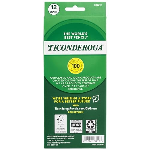 Ticonderoga Envirostik Wood-Cased Pencils, #2 HB Soft, Natural, 12 Count - Image 2