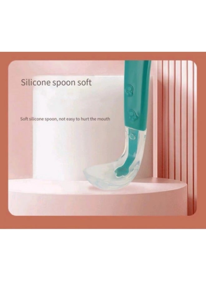 Portable Double-Headed Stainless Steel Silicone Fruit Puree Spoon, Fruit And Vegetable Auxiliary Food Spoon, Baby Two-Head Mud Scraper - Image 5