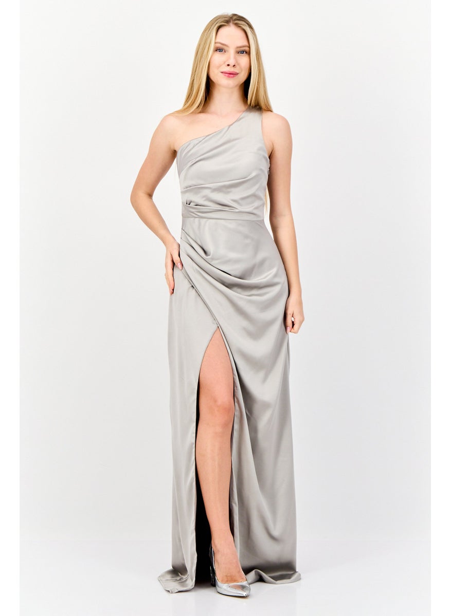 Lulus Women Plain Maxi Dress, Grey  - Image 1