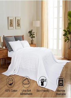 Bedsure Bedsure Fleece Blankets King Size White - Bed Blanket Soft Lightweight Plush Cozy Fuzzy Luxury Microfiber, 108x90 inches  - Image 2
