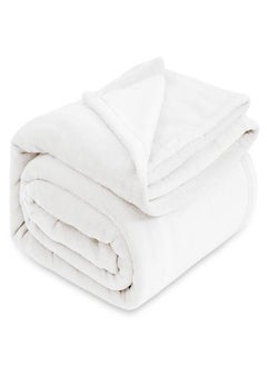 Bedsure Bedsure Fleece Blankets King Size White - Bed Blanket Soft Lightweight Plush Cozy Fuzzy Luxury Microfiber, 108x90 inches  - Image 1