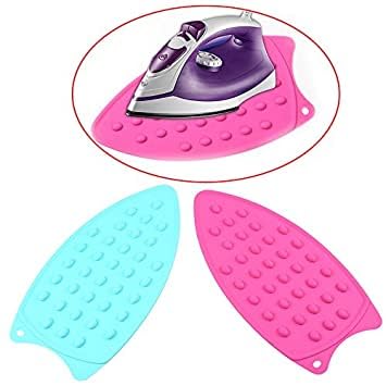 Amfs Store Heatresistant Silicone Iron Box Mat Rest Pad Flexible Waterproof Insulation Mat Ironing Board Pack of 2 Assorted Color I M 2 4 - Image 4