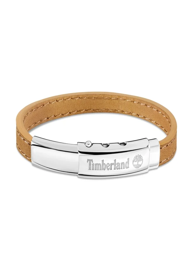 Timberland Timberland Amity Wheat Leather Bracelet For Men With Lobster Claw-TDAGB0001602