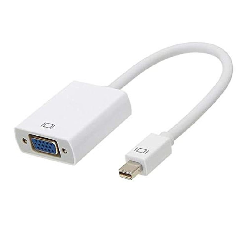 Generic Mini Display Port To Vga Cable adapter Converter For Macbook White Color