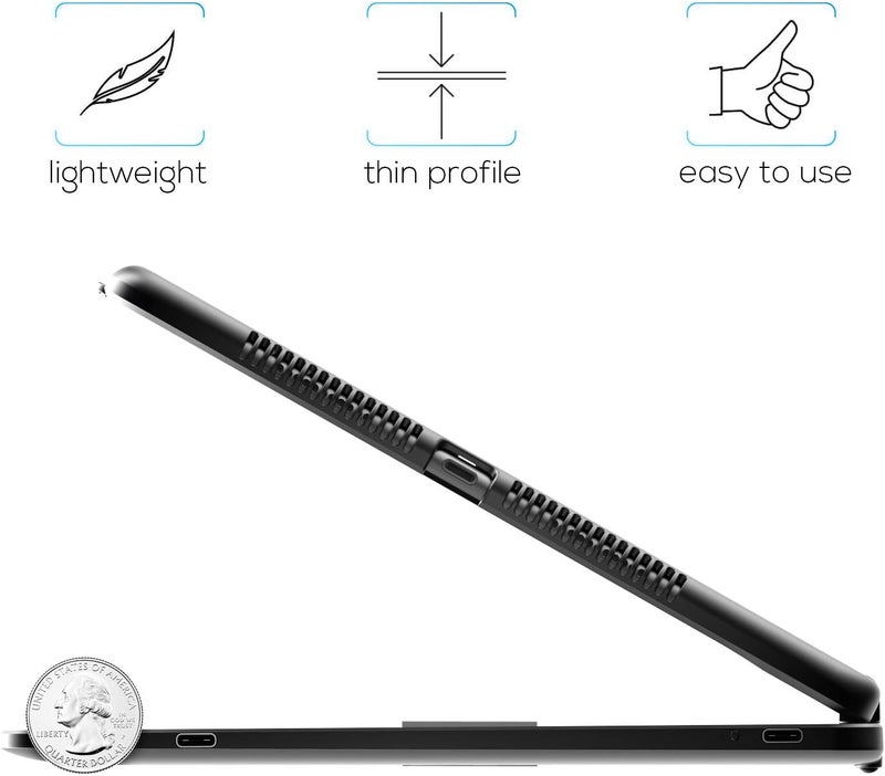 typecase حافظة Typecase Touch مع لوحة مفاتيح لجهاز iPad الجيل التاسع (10.2 بوصة، 2021)، لوحة لمس متعددة اللمس، إضاءة خلفية بـ10 ألوان، قابلة للدوران 360 درجة، رفيعة وخفيفة للجيل الثامن (2020)، الجيل السابع (2019)، Air 3، Pro 10.5 (أسود). - Image 4