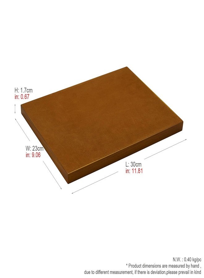 Oirlv Solid Wood Flat Jewelry Tray, Rectangle Jewelry Display Tray, Drawer Dresser or Nightstand Organizer, Microfiber Valet Plate, Catchall Plate(Creamy-White, Large) - Image 5
