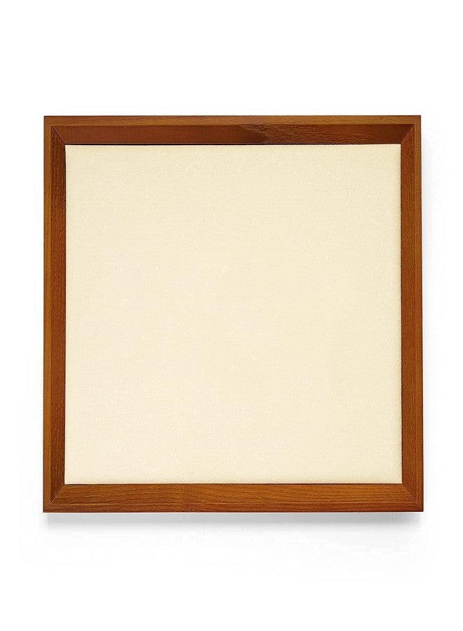 Oirlv Solid Wood Flat Jewelry Tray, Rectangle Jewelry Display Tray, Drawer Dresser or Nightstand Organizer, Microfiber Valet Plate, Catchall Plate(Creamy-White, Large) - Image 1
