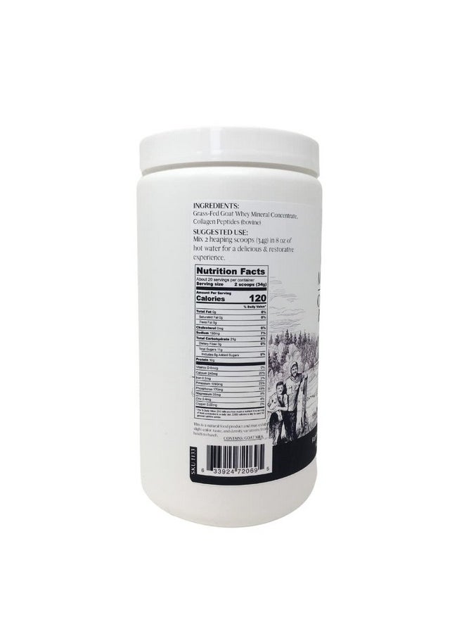 MT. CAPRA SINCE 1928 - Clean Minerals With Collagen Peptides ; Delicious Whole Food Minerals From Goat Milk Whey And Grass Fed Type I And Iii Collagen Peptides 10 G Protein Unflavored 675 G - Image 1