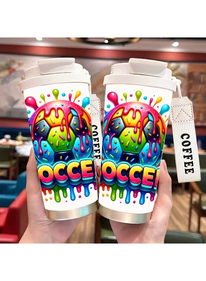FIFA 520ml World Cup Printed Stainless Steel Insulated Water Bottle Double Wall Vacuum Thermal Flask Leakproof Cup for Hot & Cold Drinks - Image 3
