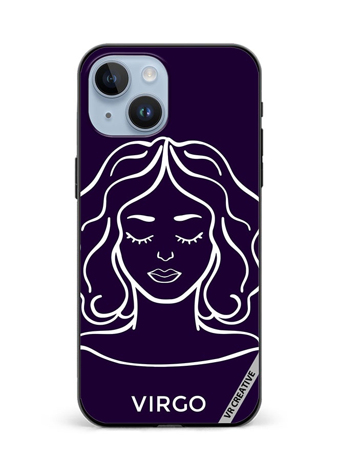 VR CREATIVE Protective Case Cover For Apple iPhone 15 Plus Astrological Zodiac Sign Virgo Design Multicolour - Image 1