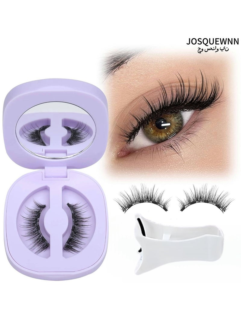 Generic Magnetic Eyelashes with Applicator Reusable Magnetic Lashes No Glue Needed Magnetic Eyelashes without Eyeliner Cat Eye Natural Look Magnetic Eyelashes Magnetic Lashes.  - Image 1