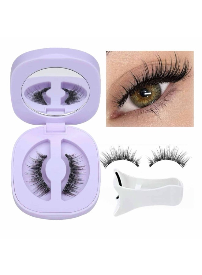 جوسكوين رموش مغناطيسية مع أداة تطبيق قابلة لإعادة الاستخدام، رموش مغناطيسية بدون حاجة للصمغ، رموش مغناطيسية بدون كحل، شكل عين القط الطبيعي، رموش مغناطيسية. - Image 1