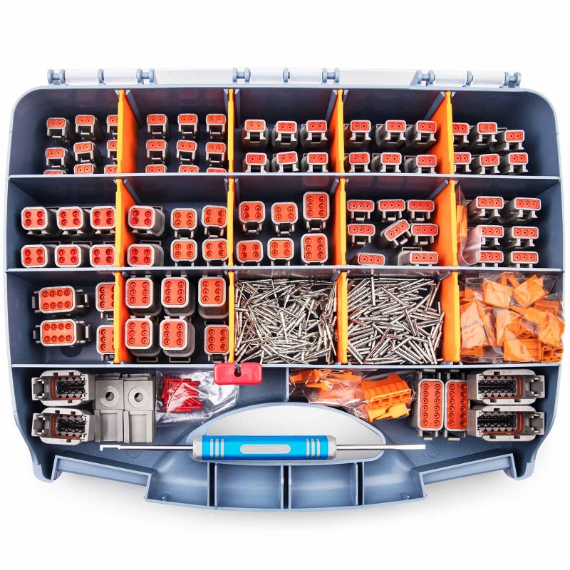 JRready ST633201 Deutsch DTM Connector Kit 2 3 4 6 8 12 Pin Connector Size 20 Solid Contact 2022AWG Seal Plugs Removal Tool Waterproof Automotive Electrical Connectors 542PCS - Image 2