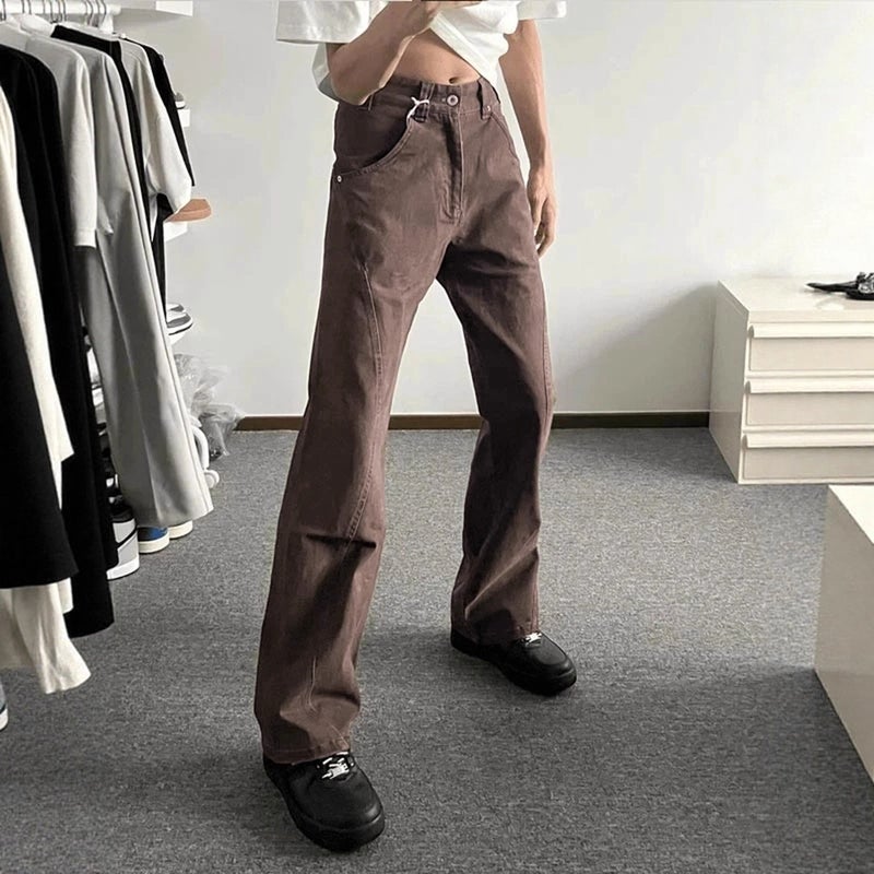 Unisex Classic Denim Jeans Loose Fit Daily Outdoor Wear - Image 2
