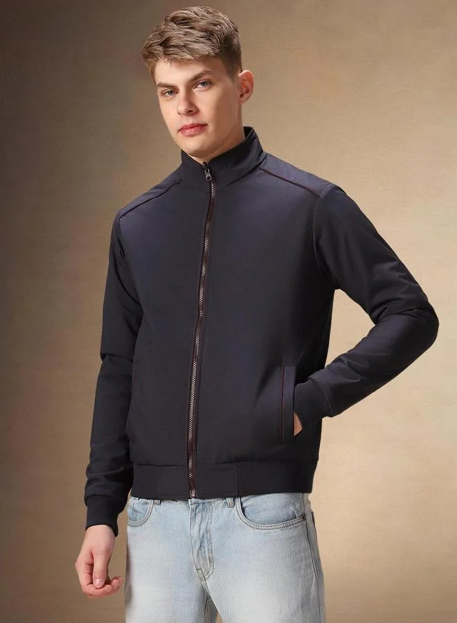 دينيس لينغو جاكيت بومبر سادة بسحَّاب غلق