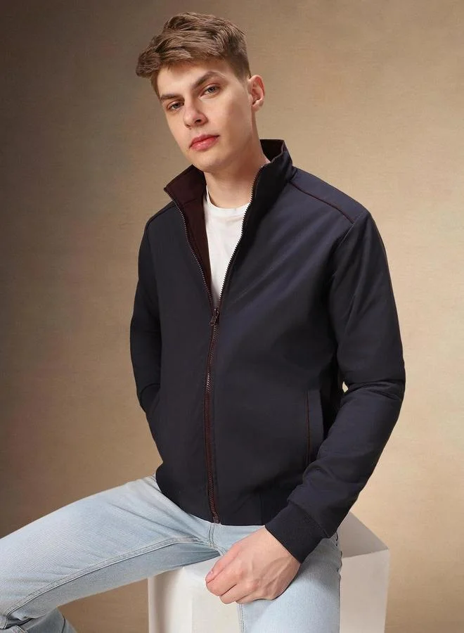 دينيس لينغو جاكيت بومبر سادة بسحَّاب غلق