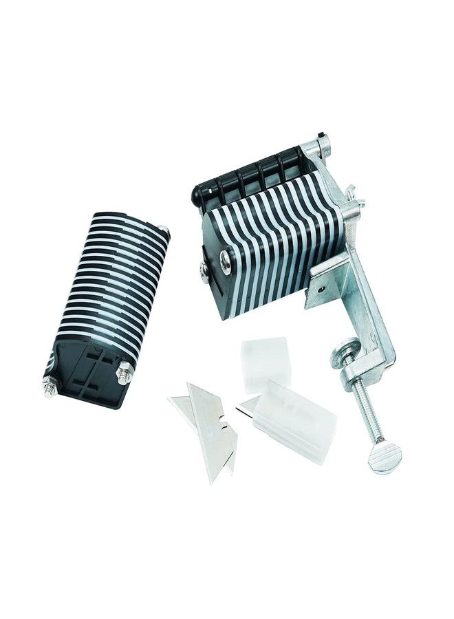 BESTNULE قاطعة أربطة جلدية من BESTNULE لسطح الطاولة، مناسبة لتضفير الأحزمة والشرائط والأربطة (تأتي مع 5 شفرات) - Image 1