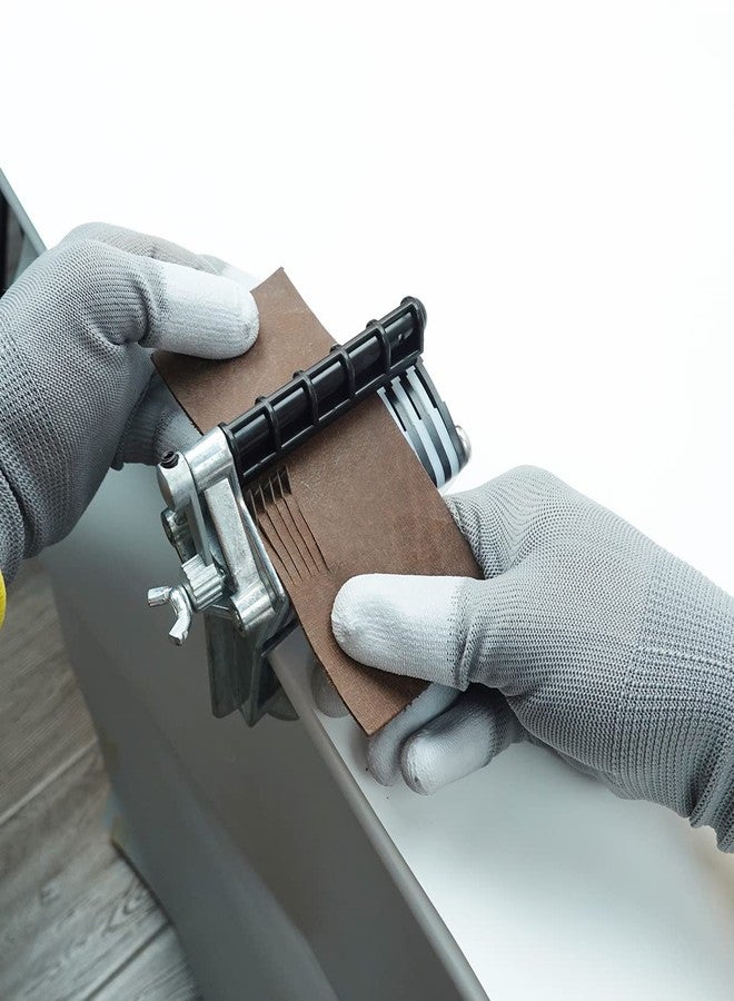 BESTNULE قاطعة أربطة جلدية من BESTNULE لسطح الطاولة، مناسبة لتضفير الأحزمة والشرائط والأربطة (تأتي مع 5 شفرات) - Image 5