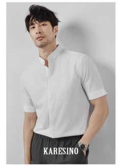 KARESINO Temperament Casual Ice Silk Short Sleeved Shirt  - Image 2